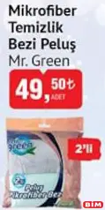 MR. GREEN MİKROFİBER TEMİZLİK BEZİ PELUŞ 2'Lİ